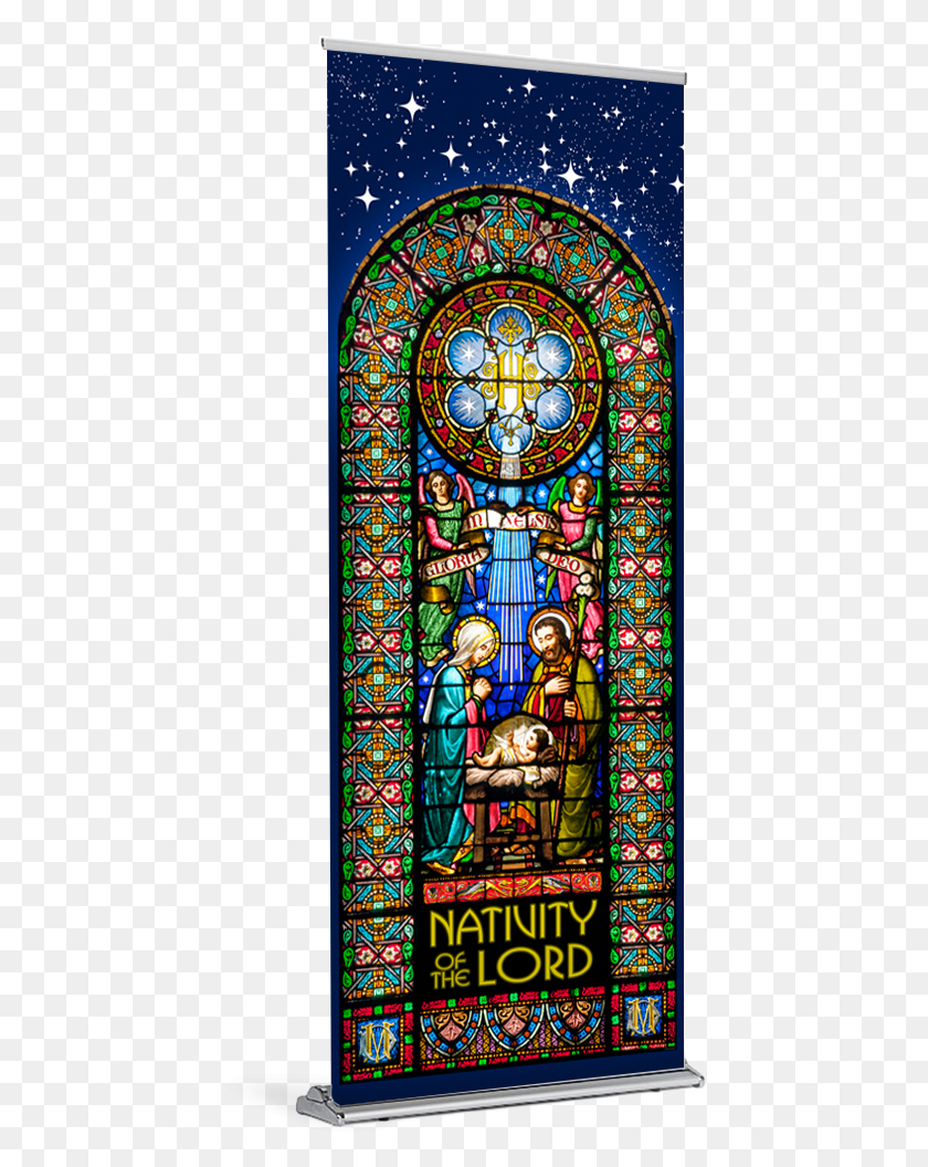 441x996 Stained Glass, Person, Human HD PNG Download