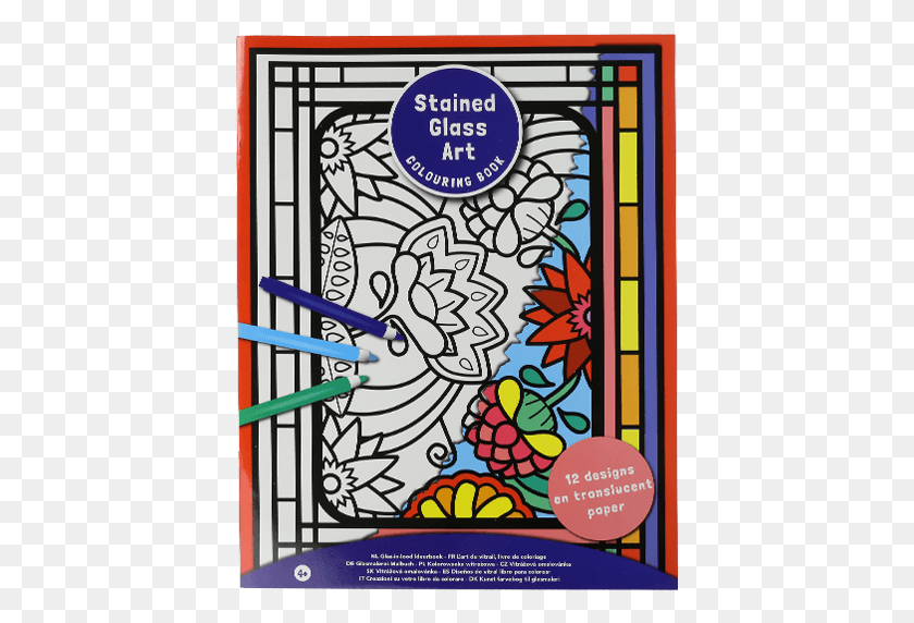 407x512 Stained Glass Art Graphic Design, Doodle HD PNG Download