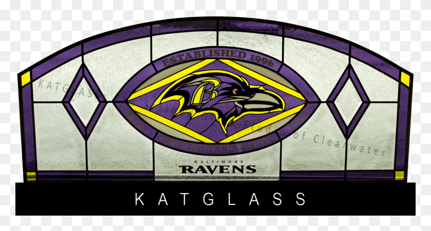 1260x630 Stained Glass Baltimore Ravens Stained Glass, Building, Bird HD PNG Download