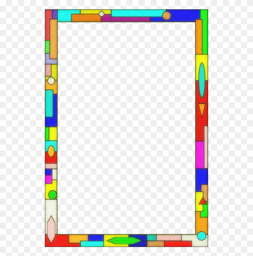 543x791 Stained Glass Border Medium Image Stained Glass Border Clip Art HD PNG Download