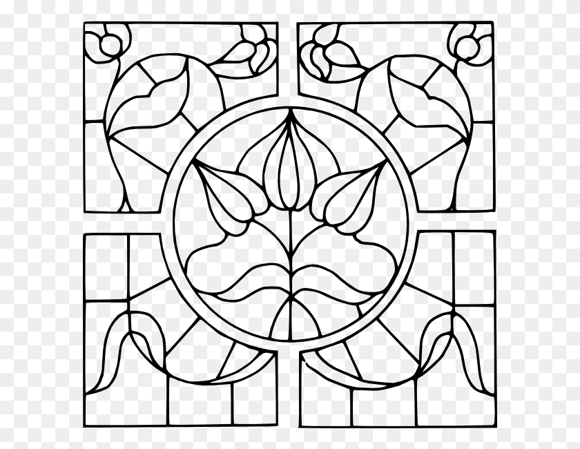 600x590 Stained Glass Patterns Vector, Pattern, Symbol, Ornament HD PNG Download