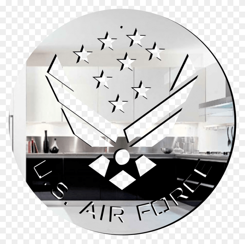 800x796 Stainless Air Force Logo Circle, Symbol, Fisheye, Star Symbol HD PNG Download