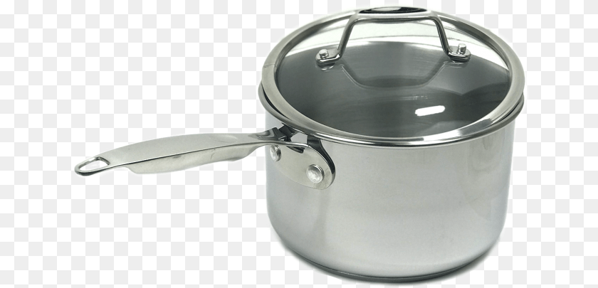 647x405 Stainless Steel Saucepan With Glass Lid Steel, Cooking Pan, Cookware Transparent PNG