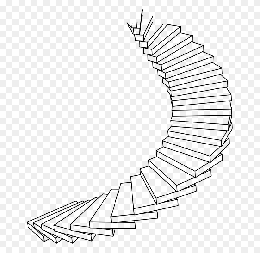 665x758 Stairs Clipart Spiral Staircase Spiral Stair Clipart, Shoreline, Water, Coast HD PNG Download