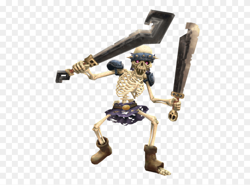 504x561 Stalfos Is A Skeleton Warrior Which Dual Wields Swords Zelda Skyward Sword Stalfos, Toy, Person, Human HD PNG Download