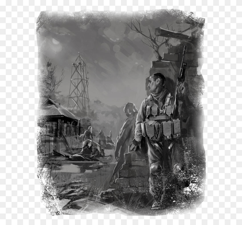591x720 Stalker Concept Art Stalker Shadow Of Chernobyl Fan Art, Person, Call Of Duty HD PNG Download