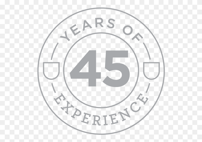 532x531 Stamp 45 Years Of Experience Circle, Number, Symbol, Text HD PNG Download