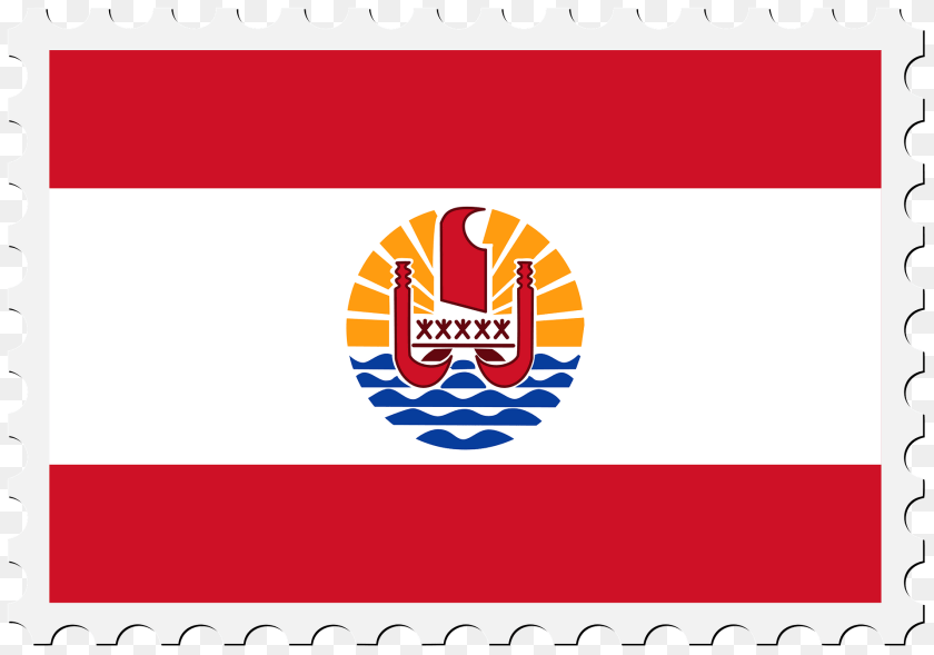Stamp French Polynesia Flag Postage Stamp, Logo Clipart PNG