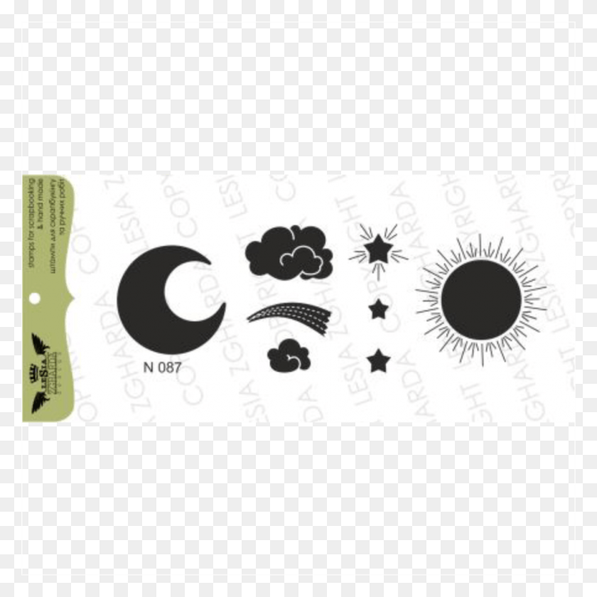 999x1000 Stamp Set 3939sunmoonstarsclouds Poster, Text, Paper, Business Card HD PNG Download