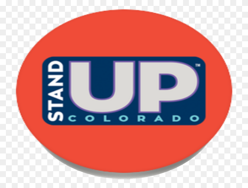 736x577 Stand Up Colorado Orange Circle, Etiqueta, Texto, Logotipo Hd Png