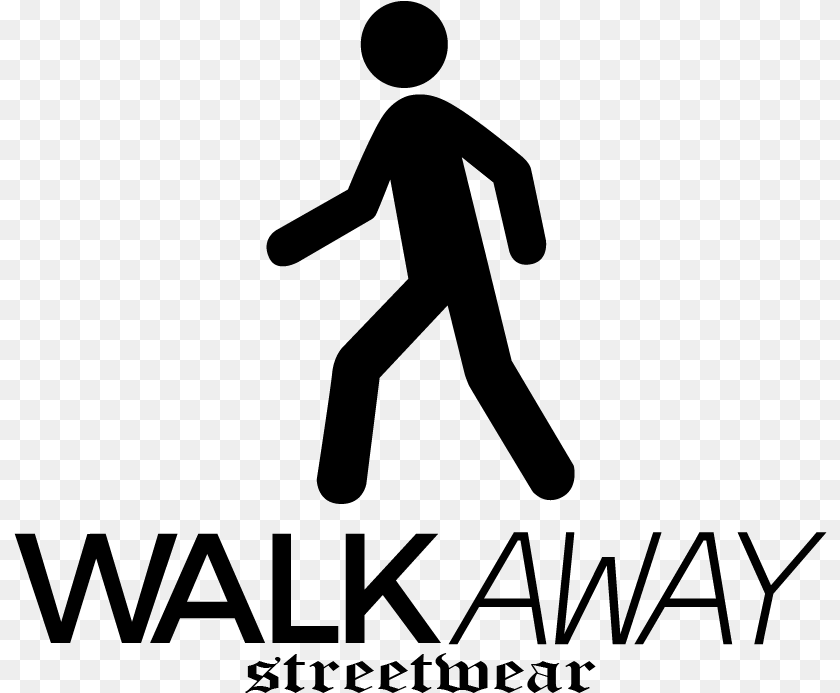 Stand Walk Run Icon, Gray PNG