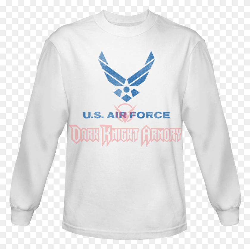 820x817 Standard Air Force Logo Long Sleeve Shirt Air Force Academy Symbol, Clothing, Apparel, Long Sleeve HD PNG Download