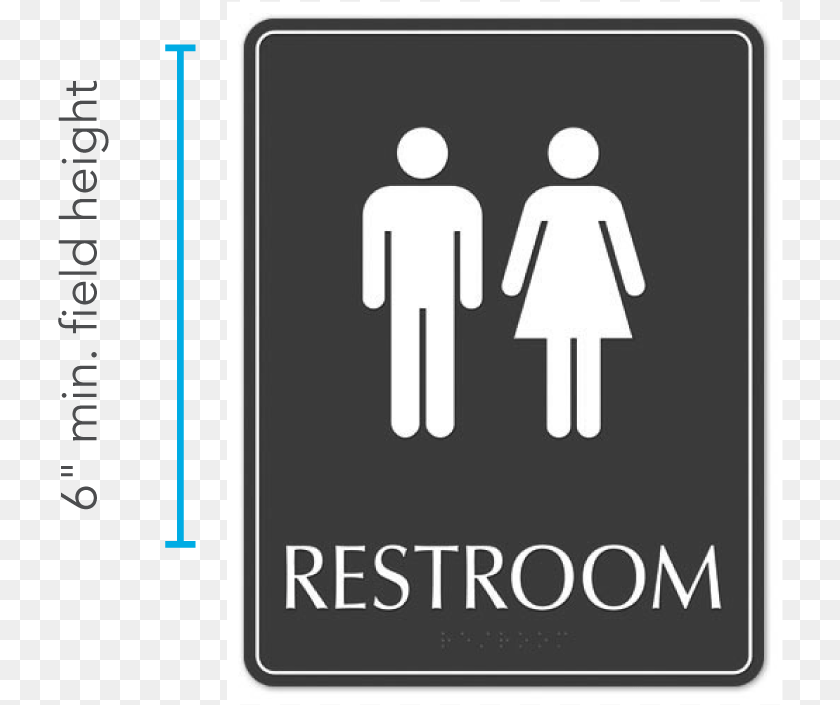 Standard Size For Toilet Signage, Sign, Symbol, Road Sign Sticker PNG