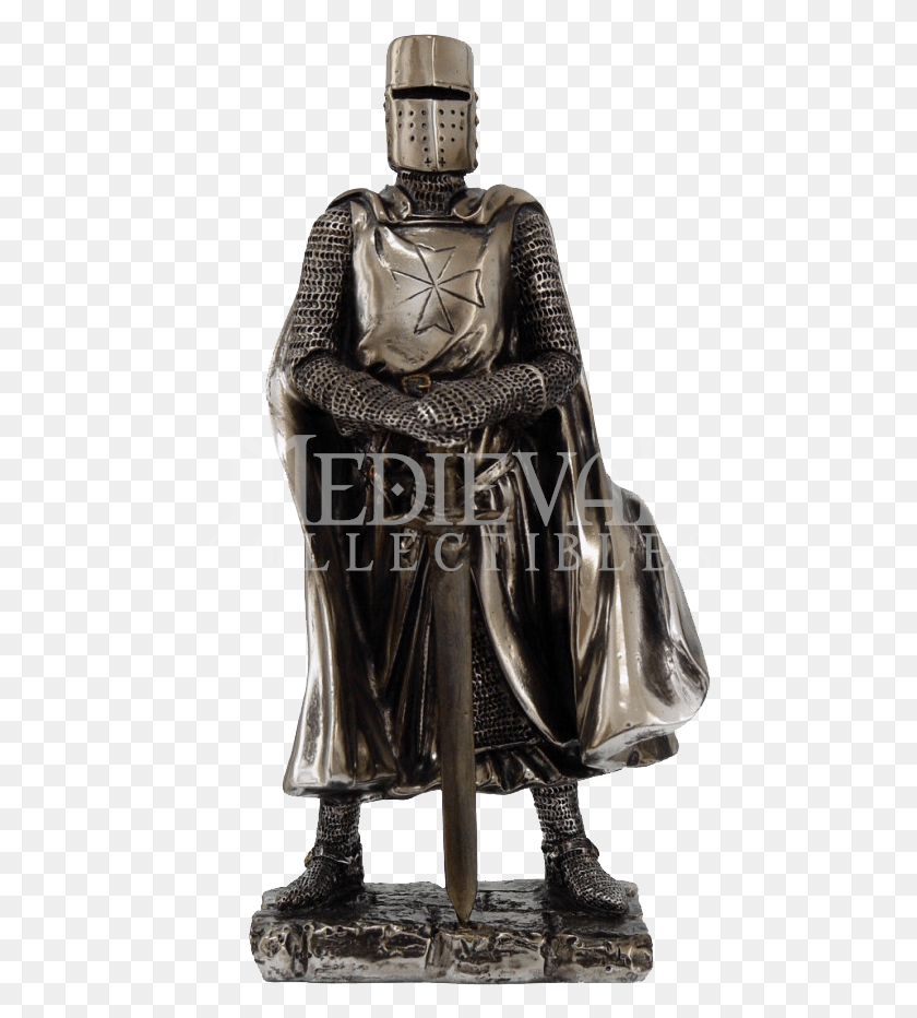 462x872 Статуя Стоящего Рыцаря-Крестоносца Cc8712 Из Темного Арсенала, Человек, Человек, Бронза Hd Png Скачать