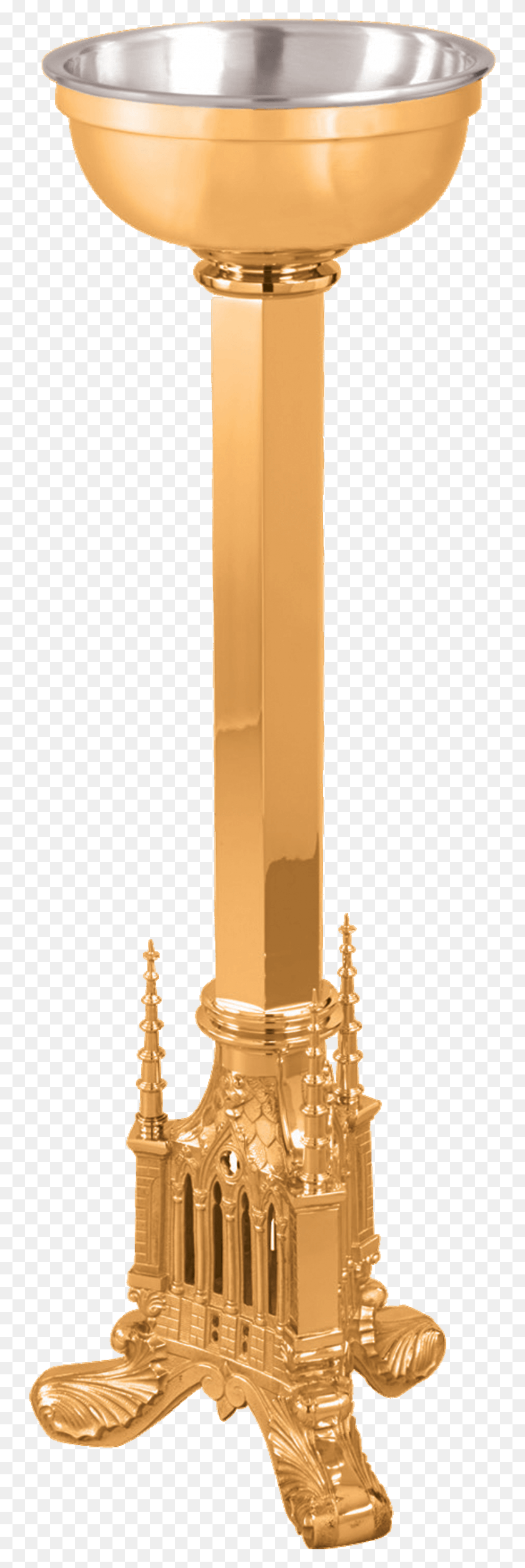 746x2450 Standing Holy Water Font Brass, Lamp, Architecture, Building HD PNG Download