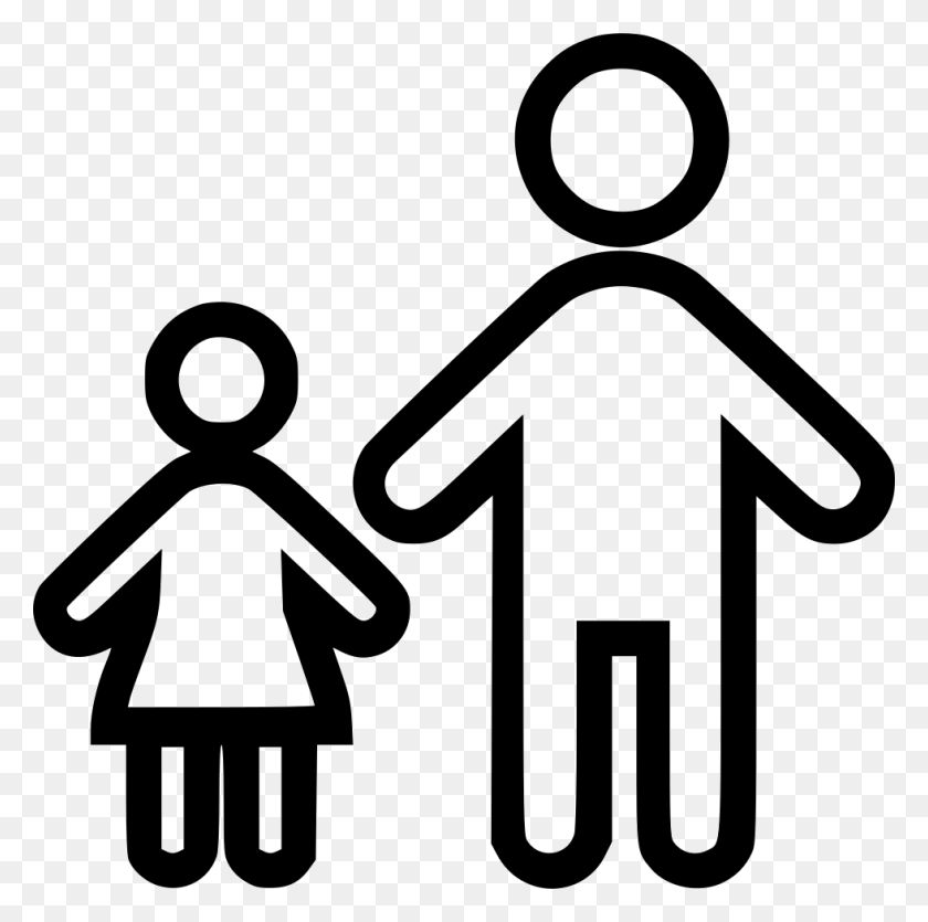 980x974 Standing With Child Comments Teaching Line Icon, Symbol, Sign, Gas Pump HD PNG Download