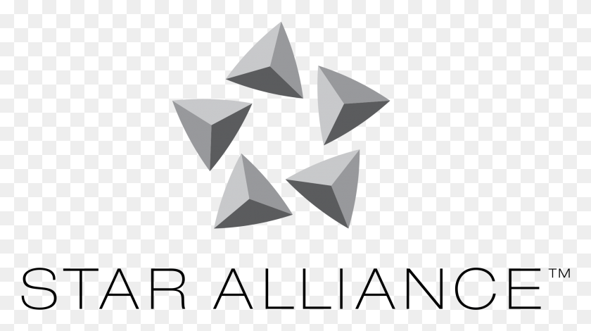 2191x1154 Descargar Png Star Alliance Logo Transparente One World Star Alliance, Triángulo, Cruz, Símbolo Hd Png