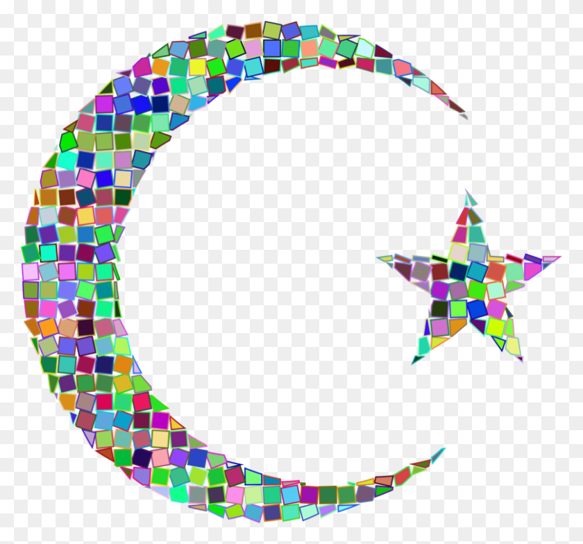 807x750 Star And Crescent Moon Circle Star And Crescent Of Islam Transparent, Symbol, Star Symbol, Flag HD PNG Download