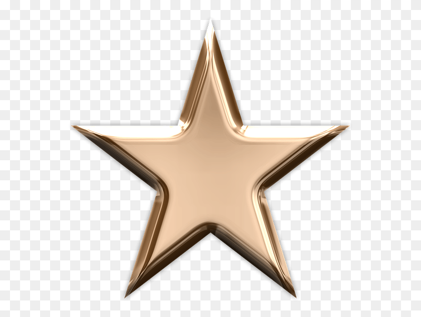 571x573 Star Bronze Winner Award Metal Success Metallic Bronze Star Transparent Background, Symbol, Star Symbol HD PNG Download