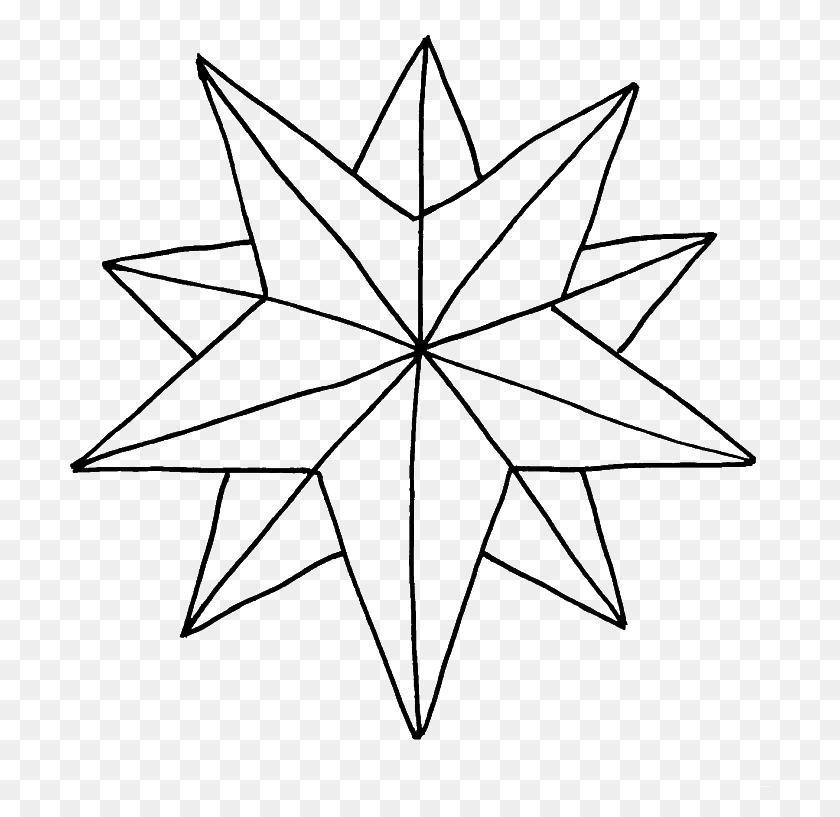 701x757 Star Christmas Coloring Pages 2 By Craig Christmas Star To Colour, Bow, Spider, Invertebrate HD PNG Download