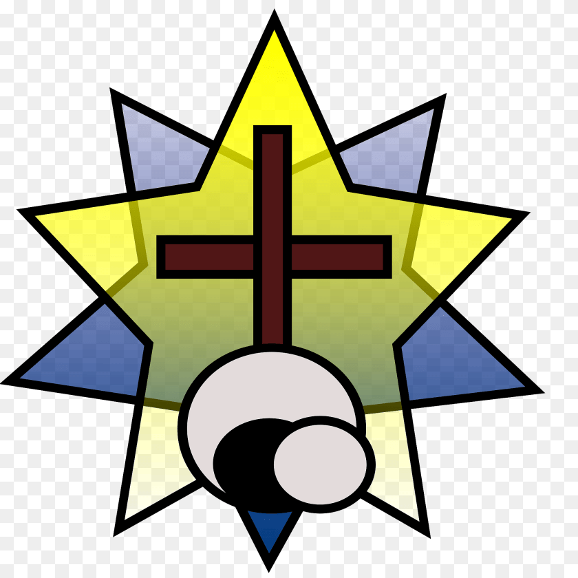 Star Cross And Empty Tomb Clipart, Symbol, Star Symbol PNG
