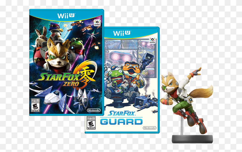 640x468 Star Fox Zero Guard Fox Набор Amiibo Star Fox Wii U Обложка, Overwatch, Диск, Dvd Hd Png Скачать