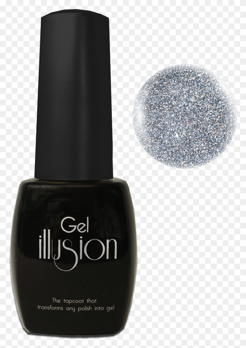 1215x1758 Star Gel Illusion Silver Glitter Top Coat 14 Мл Лак Для Ногтей, Косметика, Свет Hd Png Скачать
