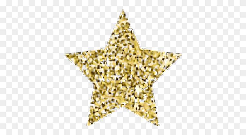 400x400 Star Gold Glitter Sparkle Art, Star Symbol, Symbol, Gold HD PNG Download