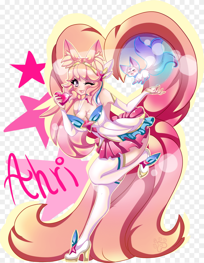 2972x3824 Star Guardian Ahri By Imako Chan Hd Wallpaper Background Fictional Character, Book, Comics, Publication, Face Clipart PNG