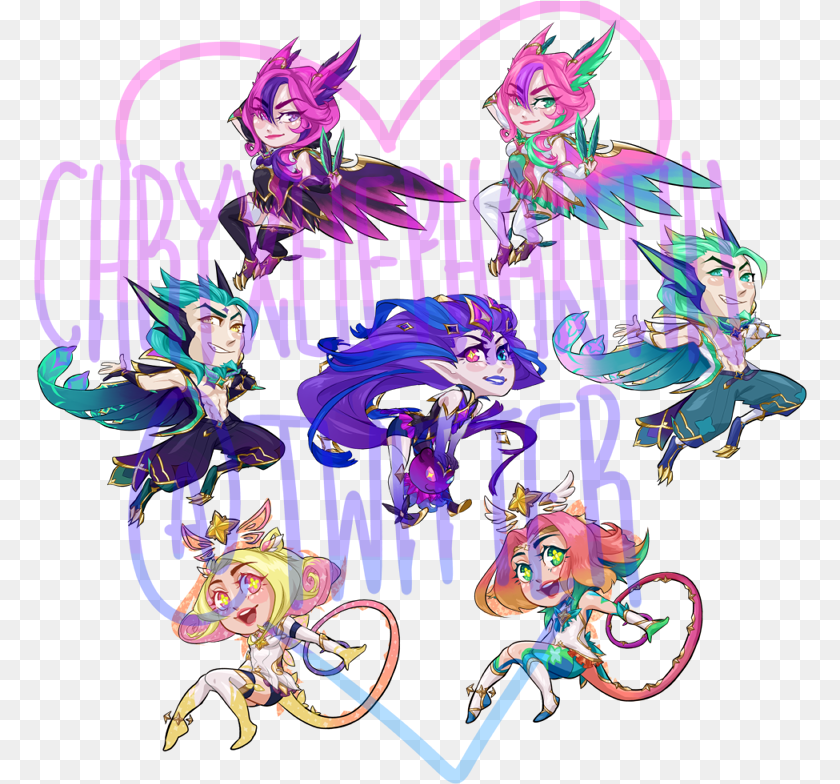 774x784 Star Guardian Charm Previews, Purple, Adult, Publication, Person Clipart PNG