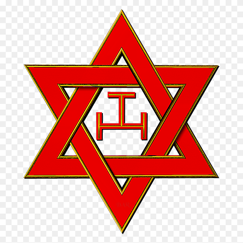 679x782 Star Of David Triple Tau Royal Arch Masons Symbols, Symbol, Star Symbol HD PNG Download