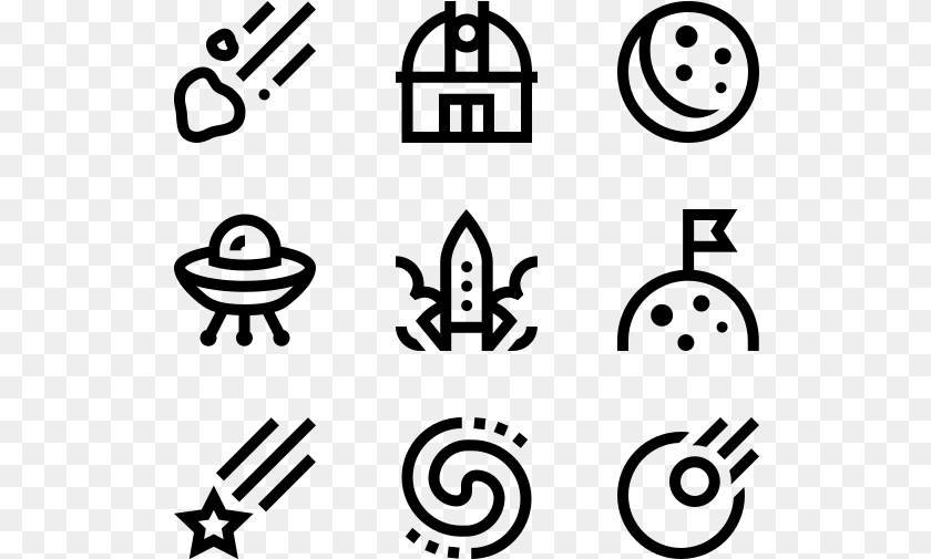 Star Outline, Gray Sticker PNG