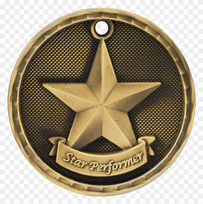 1675x1681 Star Performer 3d Medal 3d Medal HD PNG Download