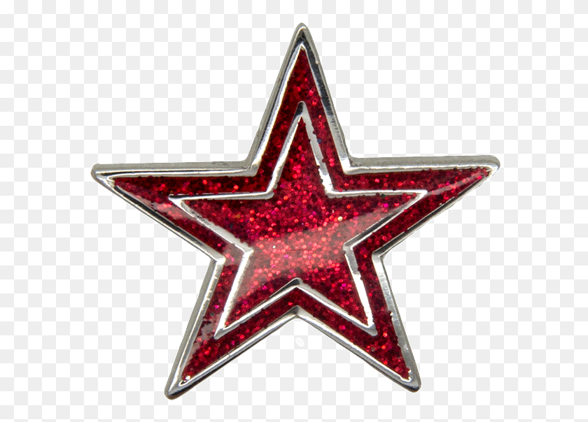 593x544 Star Pin Red Glitter Circle, Cross, Symbol, Star Symbol HD PNG Download