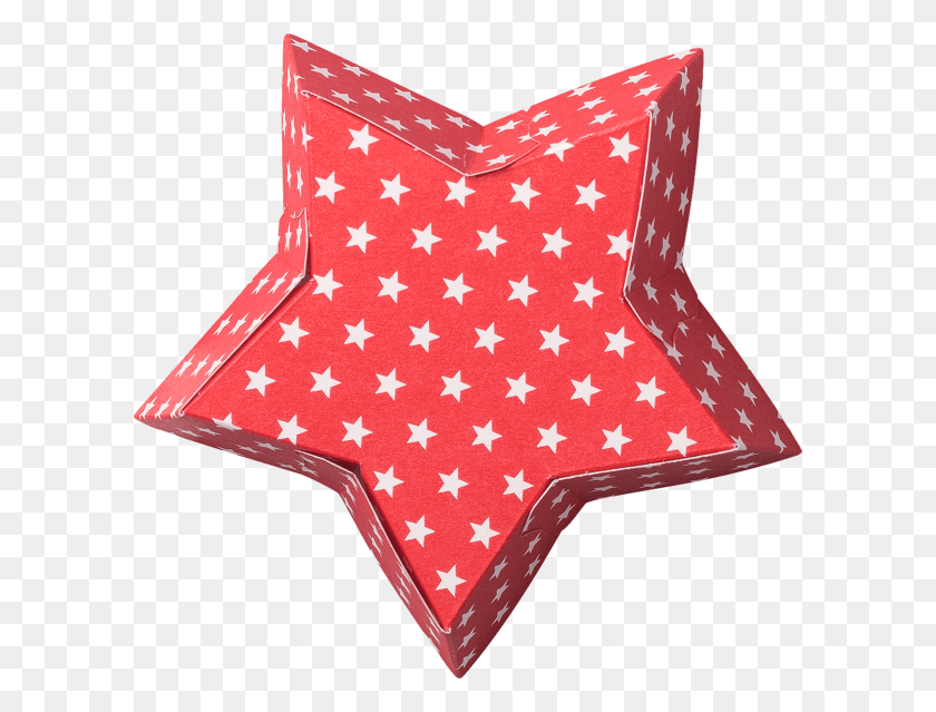 600x579 Descargar Png Molde Para Hornear En Forma De Estrella Estrellas Pequeñas Blanco Sobre Rojo Cojín, Monedero, Bolso Hd Png