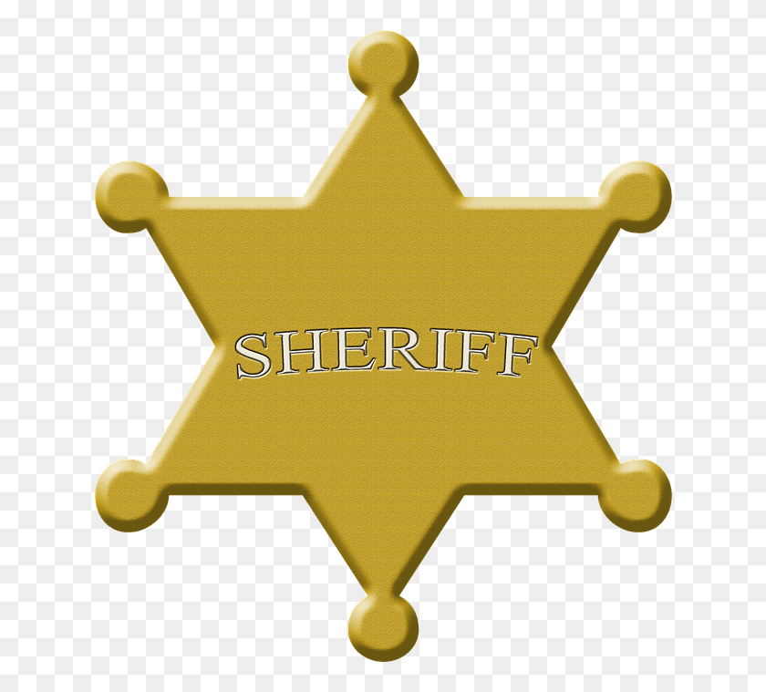 638x699 Star Sheriff Sheriffstern Wild West Symbol Police Sheriff Badge Svg, Logo, Trademark, Badge HD PNG Download