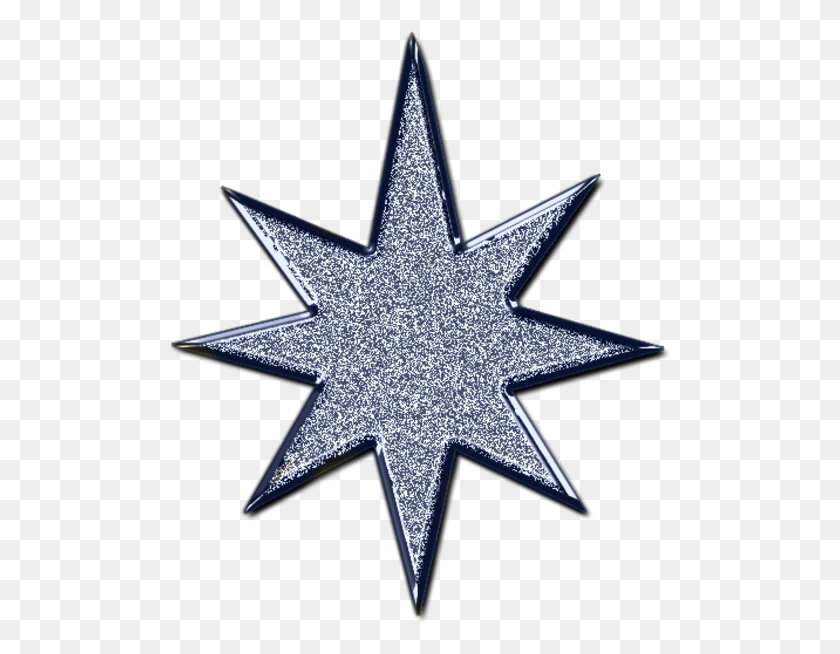 505x594 Star Silver Glitter Star Clipart, Cross, Symbol, Crystal HD PNG Download