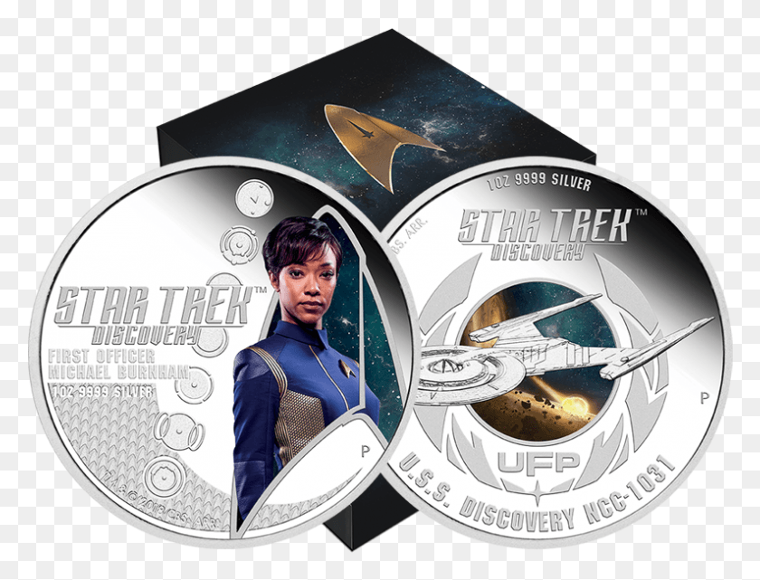 793x591 Star Trek Discovery Logo, Person, Human, Disk HD PNG Download