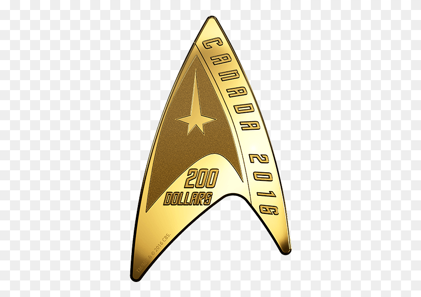 324x533 Логотип Star Trek Золотая Монета Star Trek, Символ, Товарный Знак, Трофей Hd Png Скачать