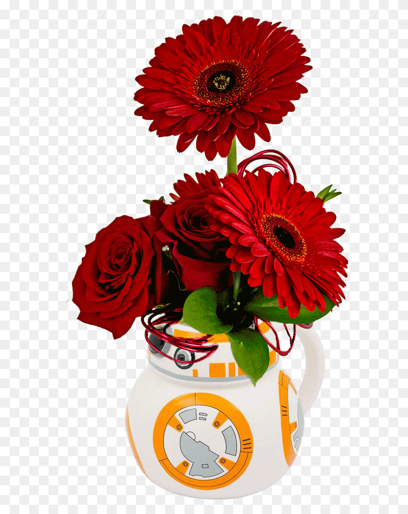 597x999 Star Wars Bb 8 Flower Mug Barberton Daisy, Plant, Flower Bouquet, Flower Arrangement HD PNG Download