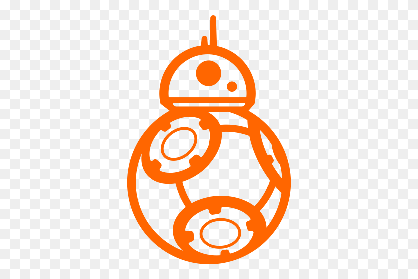 331x501 Star Wars Bb8 Black And White, Text, Symbol, Alphabet HD PNG Download