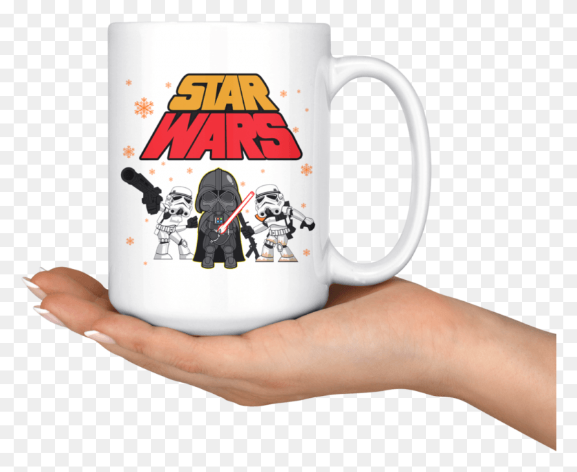 1020x822 Star Wars Darth Vader And Storm Trooper Chibi Mug Joy Bottle We Happy Few, Coffee Cup, Cup, Person HD PNG Download