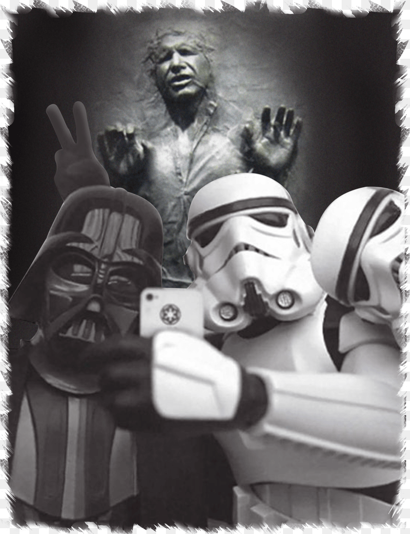 2356x3064 Star Wars Darth Vader And Stormtroopers Selfie In Han Solo Stormtrooper And Darth Vader Shirt PNG