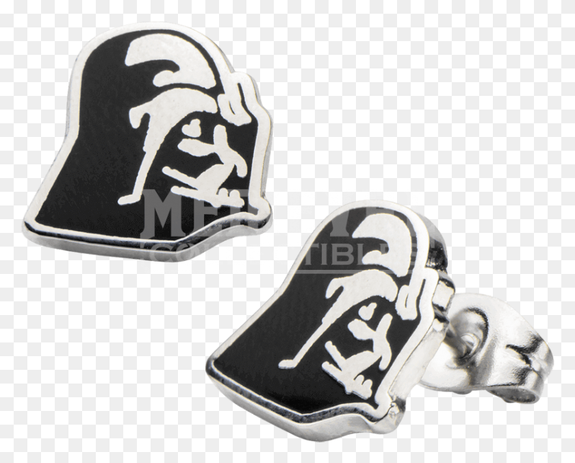 835x660 Star Wars Darth Vader Enamel Stud Earrings, Person, Human, Hand HD PNG Download