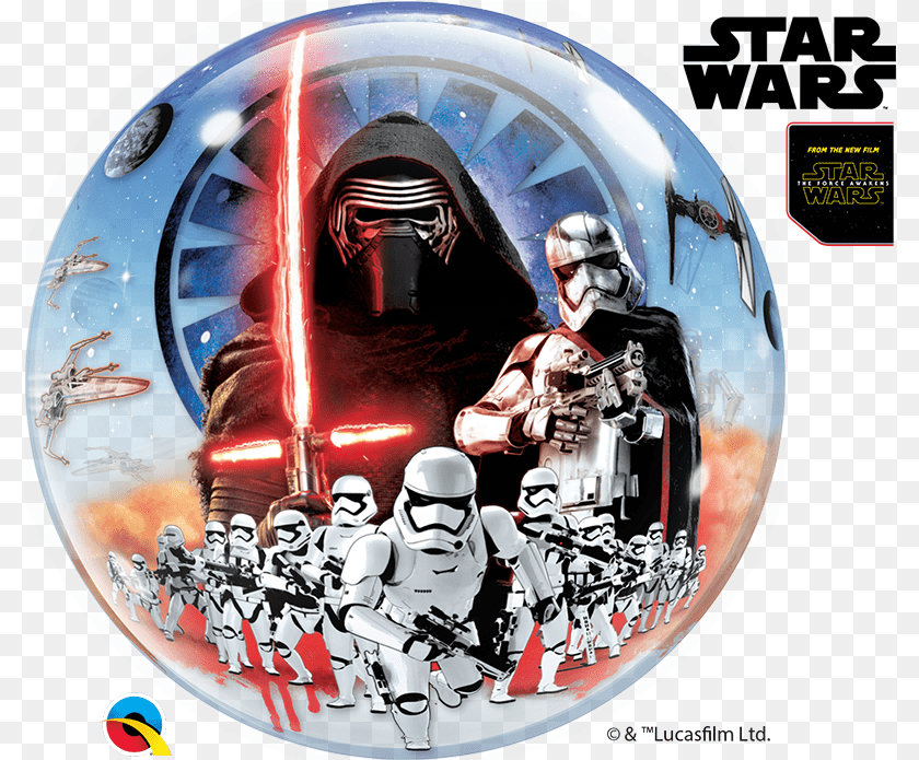 Star Wars Force Awakens Back Bubble New Bubble Star Wars Balloons, Adult, Person, Woman, Female Sticker PNG