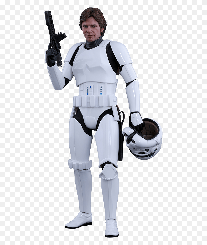 480x936 Star Wars Han Solo Stormtrooper Disguise Version Sixth Han Solo Stormtrooper, Robot, Toy, Person HD PNG Download