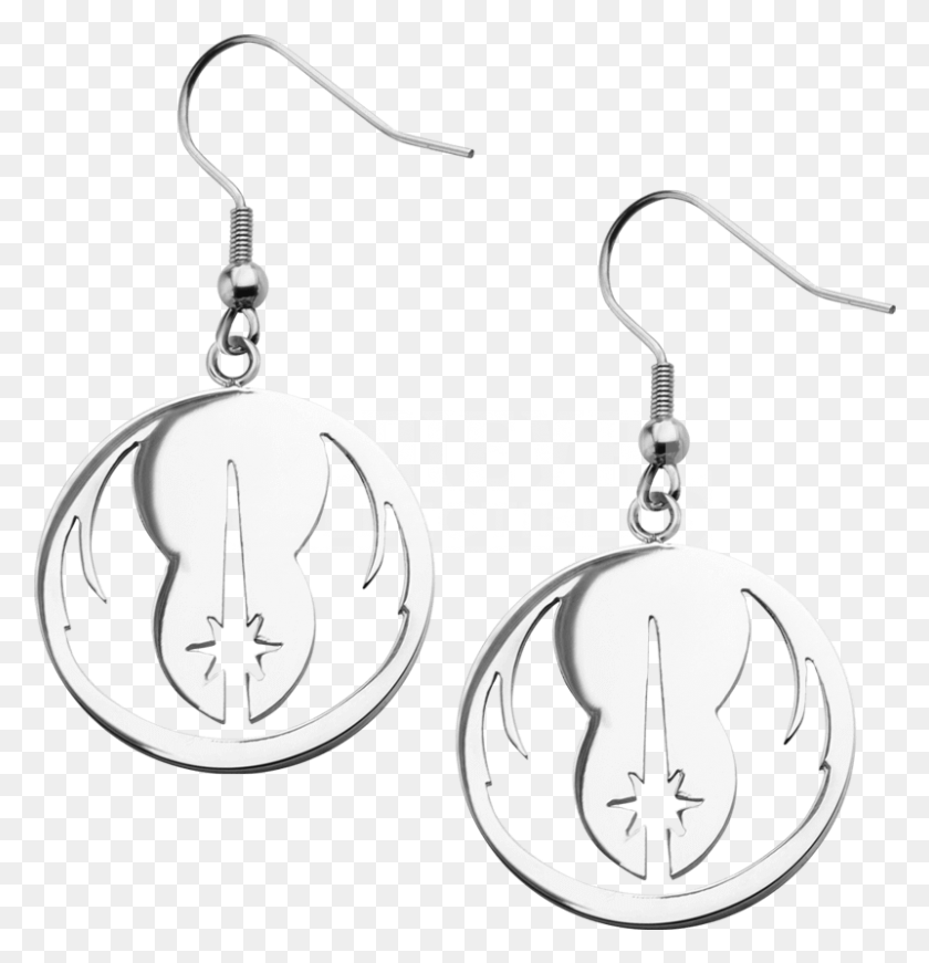 801x833 Star Wars Jedi Order Dangle Earrings Jedi Order Symbol, Earring, Jewelry, Accessories HD PNG Download