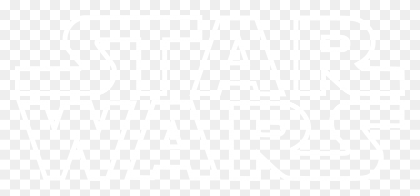 2400x1027 Логотип Звездных Войн Черный И Белый Логотип Джона Хопкинса Белый, Текст, Алфавит, Этикетка Hd Png Скачать