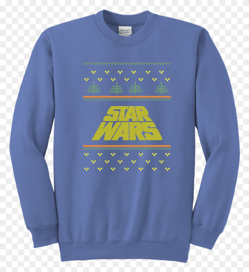 879x965 Star Wars Logo Christmas Sweater Sweatshirt Star Wars, Sleeve, Clothing, Apparel HD PNG Download
