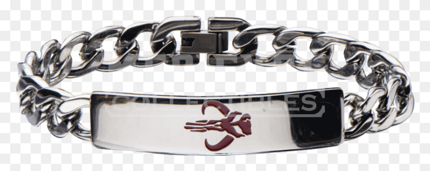 837x295 Star Wars Mandalorian Symbol Id Curb Chain Bracelet, Text HD PNG Download